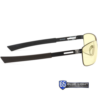 GUNNAR - Premium Gaming and Computer Glasses - Blocks 65% Blue Light - Vayper, Onyx, Amber Tint