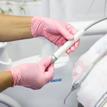 Comfy Package [100 Count] Pink Nitrile Disposable Gloves - | Latex Free and Rubber Free | Non-Sterile Powder Free Gloves - Large