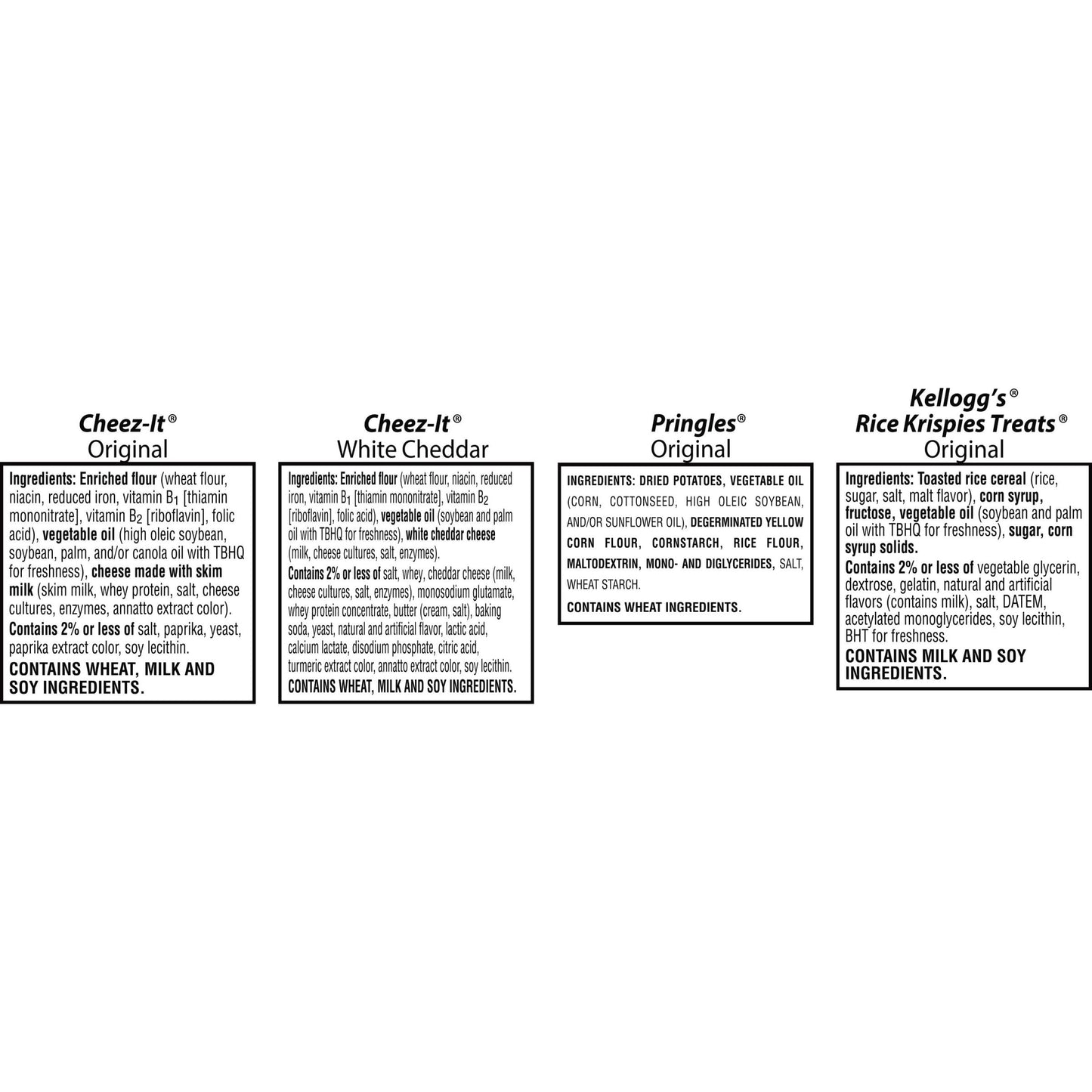 Kellogg's Cheez-It, Pringles & Rice Krispies Treats Snacks Mega Variety Pack, 30.1oz Box (30 Count)