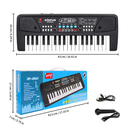 37 Key Upgrade Piano Keyboard for Kids Musical Toys Ages 3-5 Beginners Keyboard Piano with Microphone for 3 4 5 6 Year Old Boys Girls Gifts