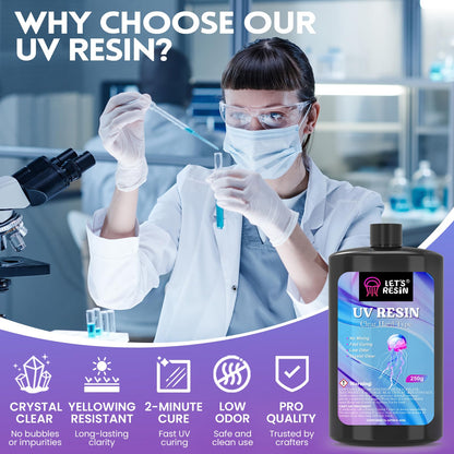 LET'S RESIN Jewelry Making Kit - 153Pcs Highly Clear Resin with Upgraded UV Lamp, Resin Accessories for Keychains, Jewelry