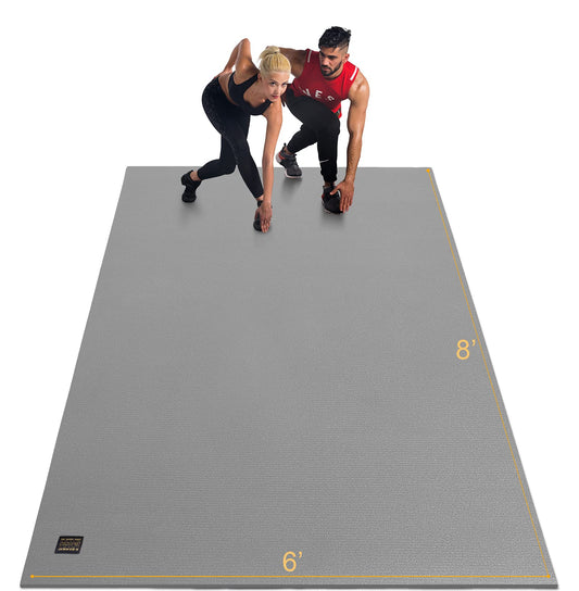 GXMMAT Extra Large Exercise Mat 16'x6'/12'x6'/10'x6'/8'x6'(7mm), Extra Wide Workout Mats for Home Gym Flooring, Non-Slip Thick Durable Cardio Mat for MMA,Plyo,Jump Rope,Weights,Fitness,Shoe-Friendly
