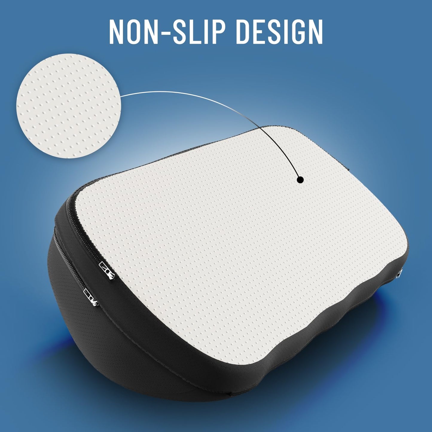 Everlasting Comfort Adjustable Cloud Foot Rest for Under Desk at Work with Pressure Point Nodes - Ergonomic Memory Foam Office Foot Stool & Desk Footrest for Gaming & Home Office