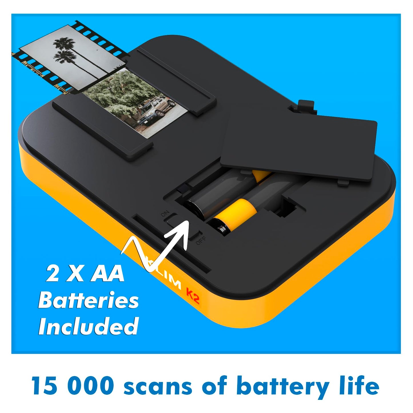 KLIM K2 Mobile Photo Digitizer 35mm - Positive & Negative Conversion - Slide and Photo Scanner - Color Developing Kit Essential - Your Own Service for Developing Negatives at Home