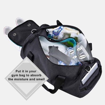 12 Pack Charcoal Shoe Deodorizer Bags inserts, Shoe Odor Eliminator,Drawer Deodorizers, Activated Charcoal Odor Absorber for Gym Bag, Car, Pet, Closet