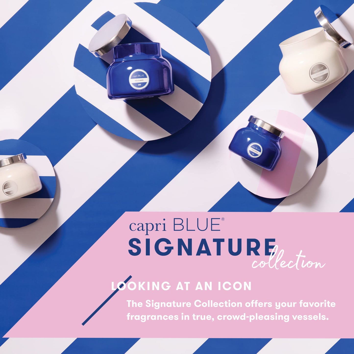 Capri Blue Volcano Scented Candles - Luxury Glass Jar Candles for Home Scented with Tropical Fruit & Sugared Citrus - Soy Wax Blend - Capri Blue Volcano - White Color (19 oz)