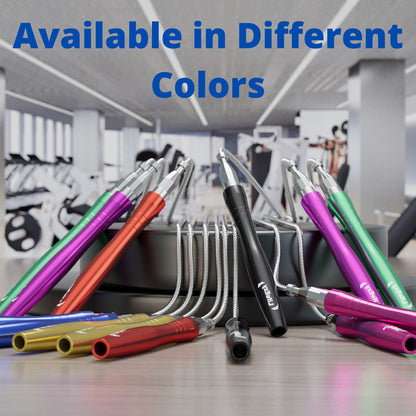 Jump Rope, High Speed Weighted Jump Rope - Premium Quality Tangle-Free - Self-Locking Screw-Free Design - Skipping Rope for Workout Fitness, Crossfit & Home Exercises (Black)