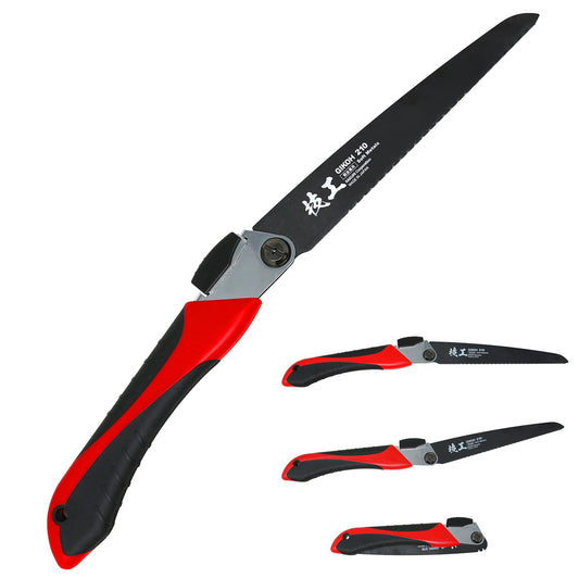 KAKURI Japanese Pull Saw Folding for Metal Cutting & PVC Cutting 8-1/4", Foldable Hand Saw for Aluminum, Brass, Soft Iron, Plastic, Pipe, Razor Sharp Japanese Steel Blade, Made in JAPAN