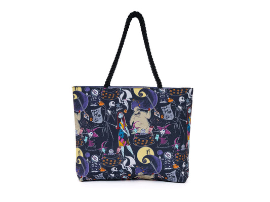 Disney Nightmare Before Christmas Tote Jack Skellington Sally Zero Print Bag