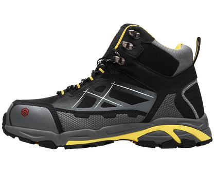 LARNMERN Steel Toe Boots Mens Outdoor Work Boots Safety Working Shoes Indestructible Industrial Construction Footwear Slip Resistant Puncture Proof Static Dissipative Comfortable Breathable Durable