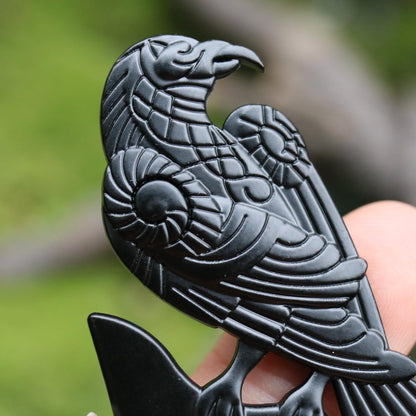 2pack U Shaped Viking Raven Metal Hair Prong Forks French Hair Styling Pins Black Wicca Witch Sticks Renaissance Festival Acceossories for Women Perfect for Thick Hair