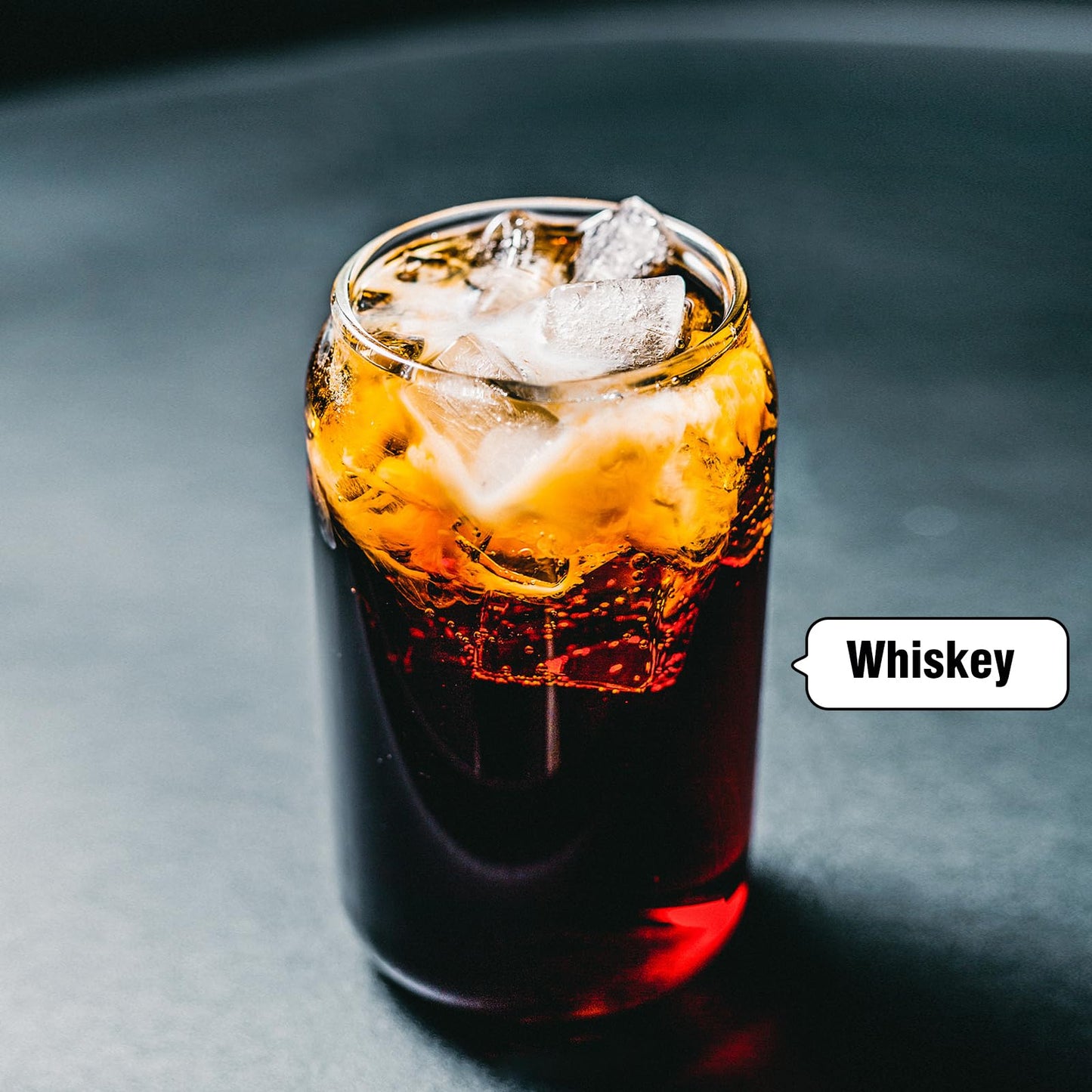 DAMCONME Glass Cups with Lids and Straws 1Pack,Glass Coffee Cups,Glass Cup with Lid for Iced Coffee,Smoothie,Cocktail,Beer,Whiskey,Soda,Matcha,16 Oz Glass Cup with Bamboo Lid,1 Brush