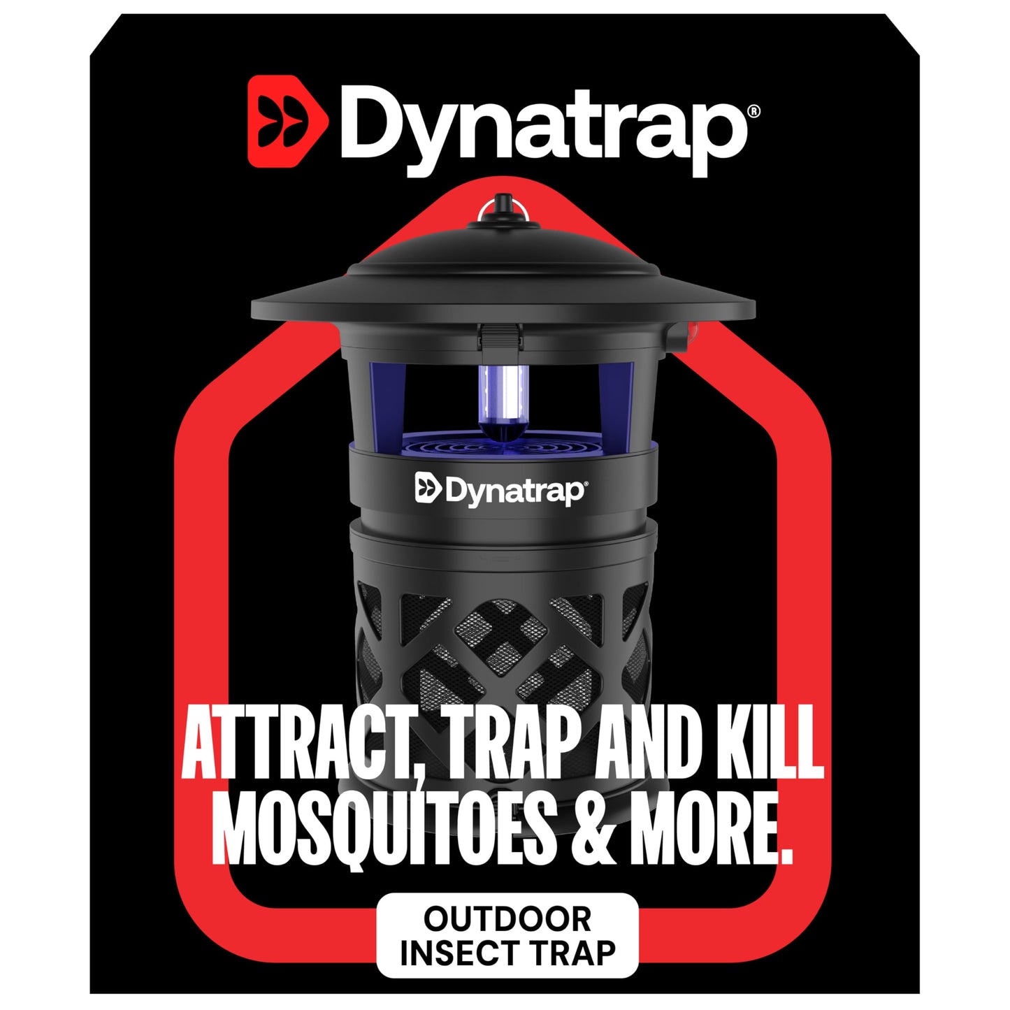 DynaTrap DT2030SR Fly Traps Outdoor - Mosquito & Flying Insect Killer for 1 Acre – Kills Flies, Gnats, Wasps - Bug Zapper Alternative - Black