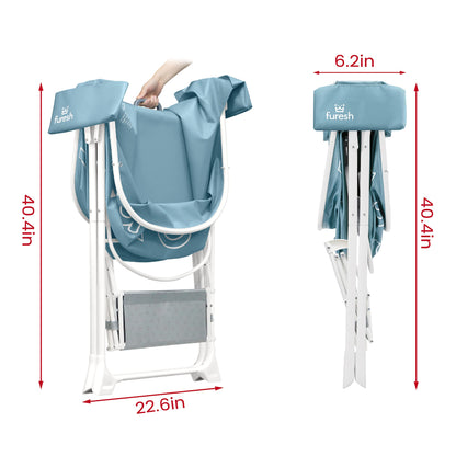 Furesh Big Dipper Dog Bath Tub with Stairs, Elevated Portable Foldable Wash Station with Steps for Bathing, Shower and Grooming, Indoor, Outdoor, for Medium to Large Size Dogs