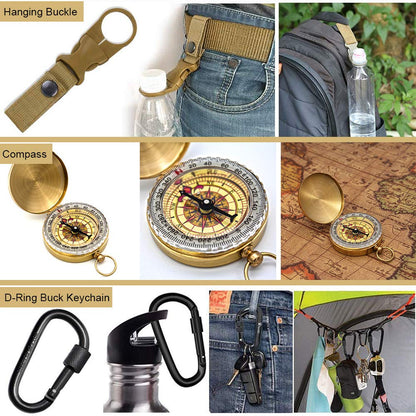 EMDMAK Gifts for Men Dad Husband Boyfriend, Survival Gear and Equipment 15 in 1, Outdoor Emergency Survival Kit, Camping Hunting Fishing Christmas Birthday Gifts Ideas for Him Teen Boy Cool Gadget