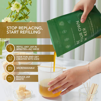 Fall Fresh Cinnamon Bark Essential Oil - Warm & Spicy Pure Beeswax Candle - 90+ Hours Long Burning - Non-Toxic Scented Candles for Autum Home Decor & Aromatherapy for Anxiety Relief - Natural - 15 OZ