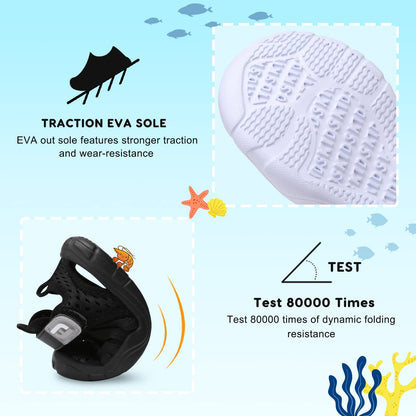 JOINFREE Kids Water Sports Shoes Toddler Auqa Sneakers Boys Girls Outdoor Quick Dry Beach Surf Barefoot Lightweight Non-Slip Breathable Swim Shoes 9 Toddler Black