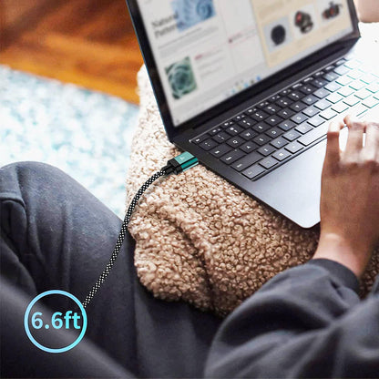 100W 2 in 1 Magnetic USB C Charging Cable [2-Pack, 4/6.6FT] 480Mbps Data Transfer, 5A C to C Cable Fast Charging for iPhone 16/15/14/13 Pro Max, MacBook Pro,iPad,Galaxy S22,Pixel