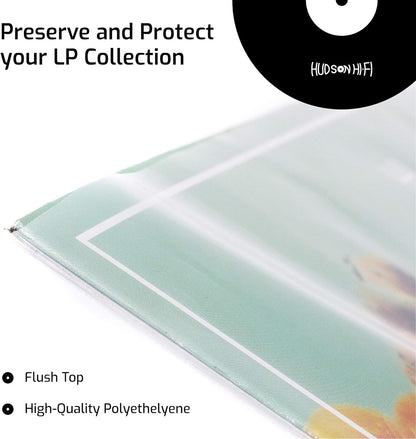 Hudson Hi-Fi Vinyl Record Outer Sleeve Covers - 50 Pack - Premium Crystal Clear Sleeves - Protect Your LP Albums from Scratches, Dirt & Dust - 3 Layers of 30µm Thick No-Acid Exterior Disc Cover
