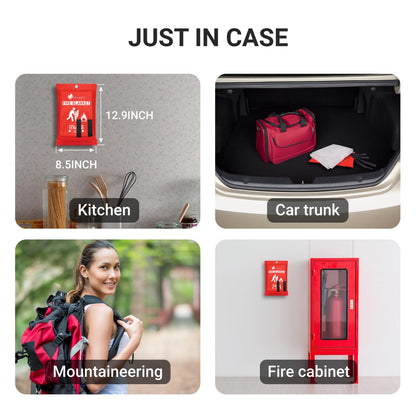 2025 Emergency Fire Blanket, 2 Pack Fire Extinguisher Blanket, Fire Suppression Blanket, Flame Retardant Towel Fire Safety Cloth for Home, Kitchen, School, Grill, Car, Office, Warehouse(40” x 40”)