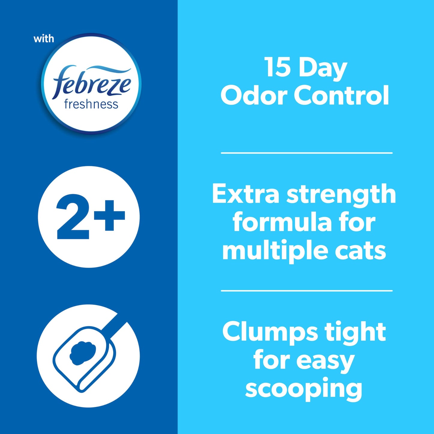 Fresh Step Clumping Cat Litter, Multi-Cat, Long Lasting Odor Control Kitty Litter with Activated Charcoal, Low Dust Formula, 14 lb