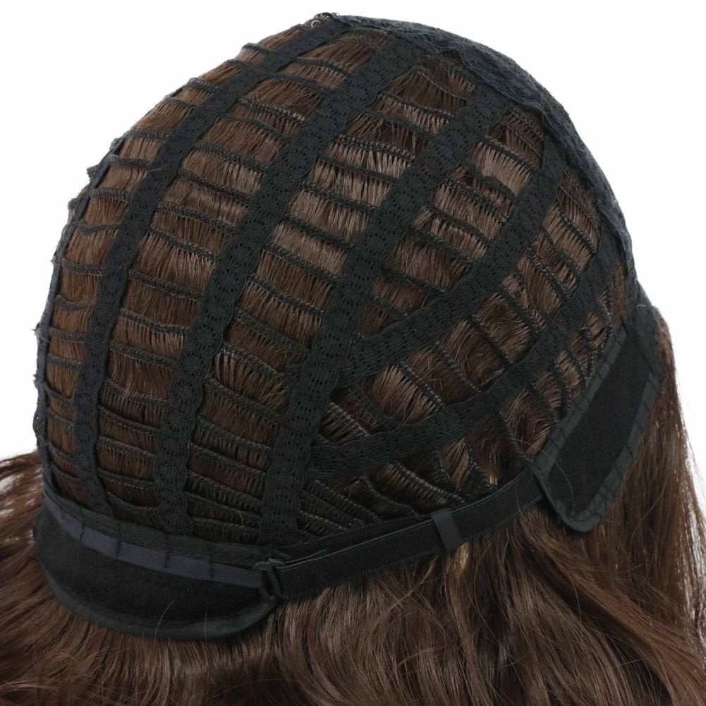 karlery Men Fluffy Short Curly Brown Wig Halloween Cosplay Wig Anime Costume Wig (1)