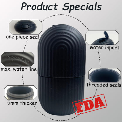 KEEPAQ Ice Roller Face, Ice Roller Face Eye Massager, Ice Face Roller Silicone Reusable, Facial Ice Face Roller for Pore Reducing, Wrinkles Whitening, Skin Care