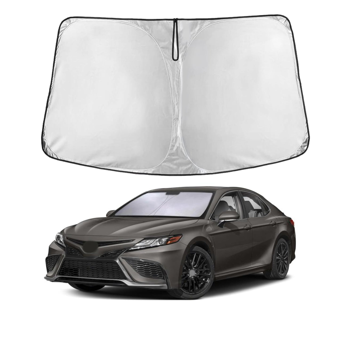 for Toyota Camry 2018-2024 2025Car Windshield Sunshade EcoNour - 240T Polyester Material Cars Sun Visor Reflector - Blocks UV Rays - Foldable Sunshade Interior Protection Accessories