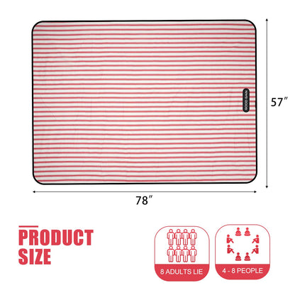 G GOOD GAIN Picnic Blankets Waterproof - Extra Large Outdoor Blanket Sand Free Foldable with Carry Strap for Beach, Camping, Park Grass, Hiking, Travel, Concerts, Indoor(Apple)