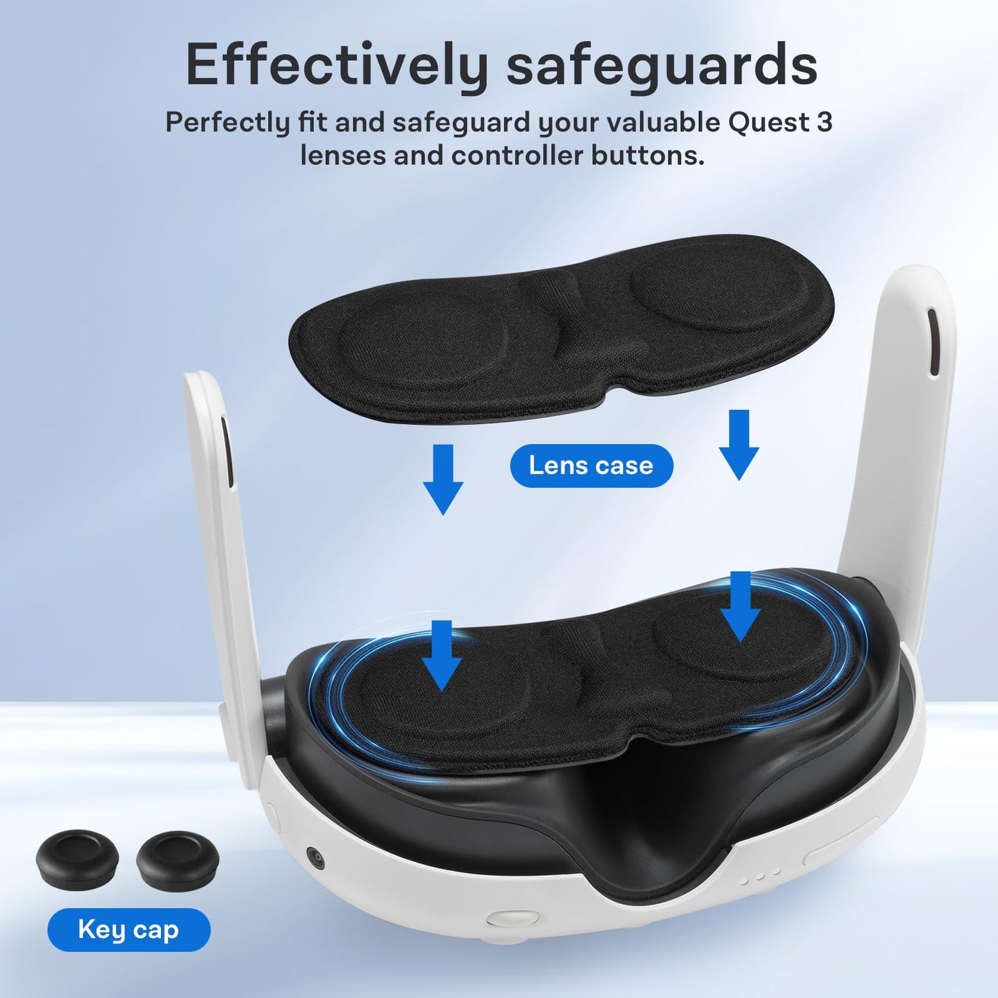 CoBak Controller Grips for Meta Quest 3s and Quest 3, Adjustable Knuckle Straps Accessories for Touch Plus Controllers