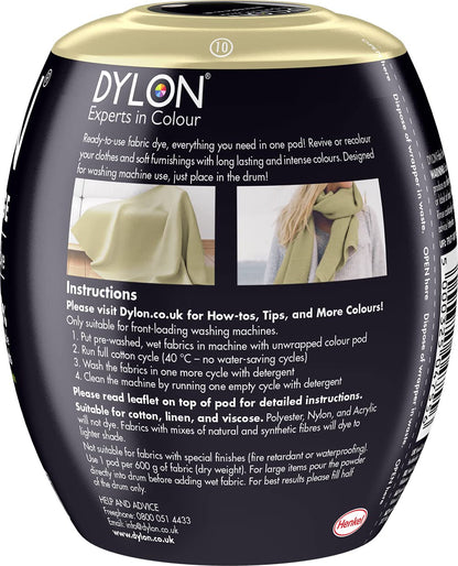 Dylon Washing Machine Fabric Dye Pod for Clothes & Soft Furnishings, 350g – Sandy Beige