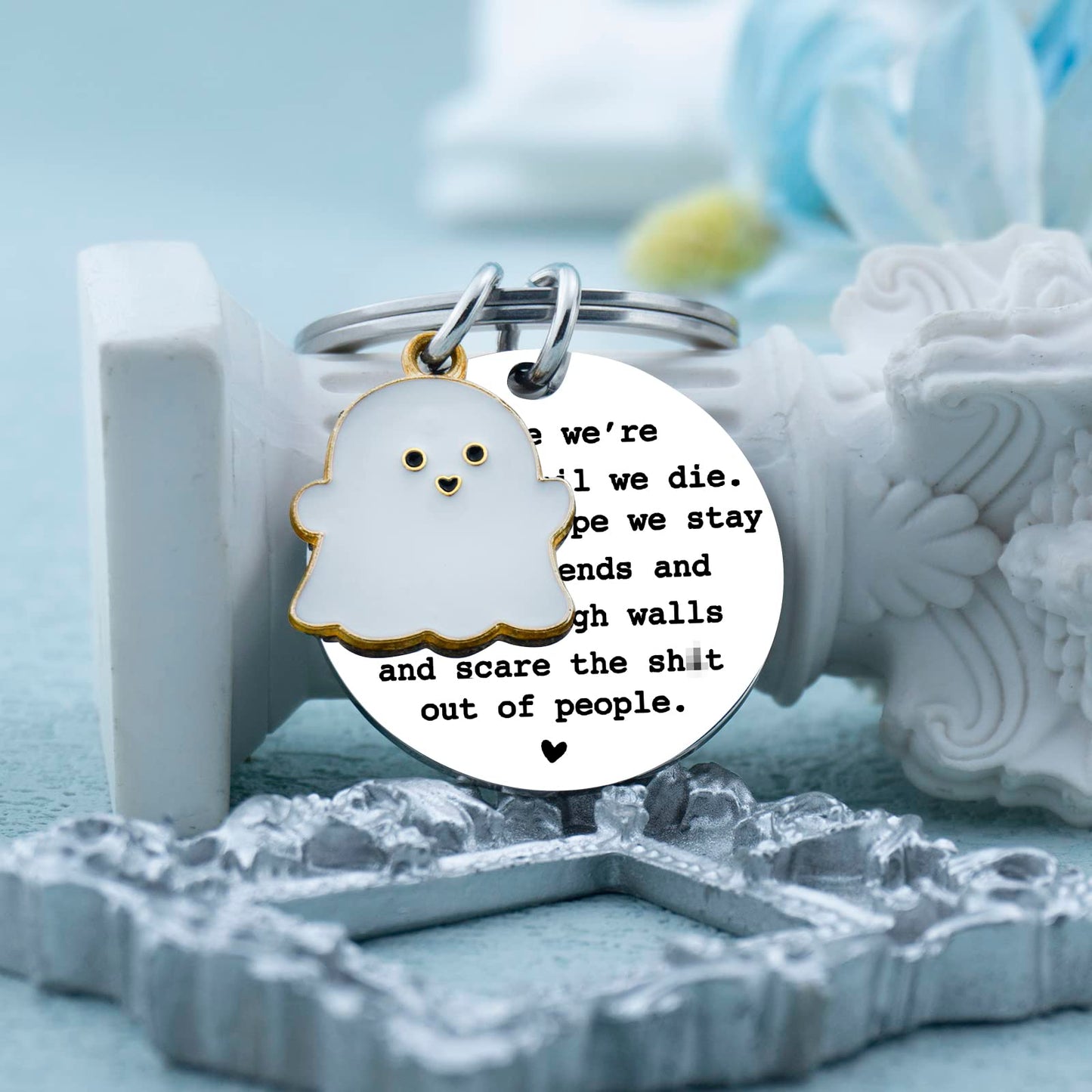 igvean Best Friend Keychains Long Distance Friendship Gifts for Women Friends Funny Birthday Gift for Friends Christmas Halloween Gifts for Friend Classmates