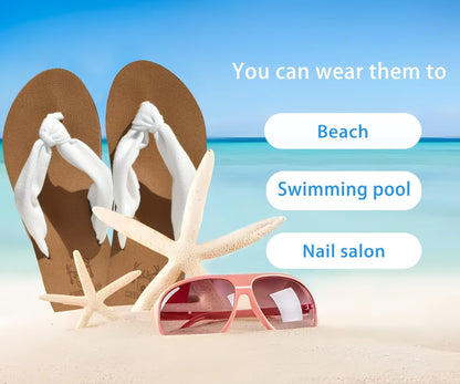 KuaiLu Flip Flops Women Arch Support Yoga Mat Comfortable Summer Beach Walking Thong Cushion Sandals Slip on Outfits Travel Essentials Orthotic Slides Indoor Outdoor Slippers Shoes White Khaki Size 8