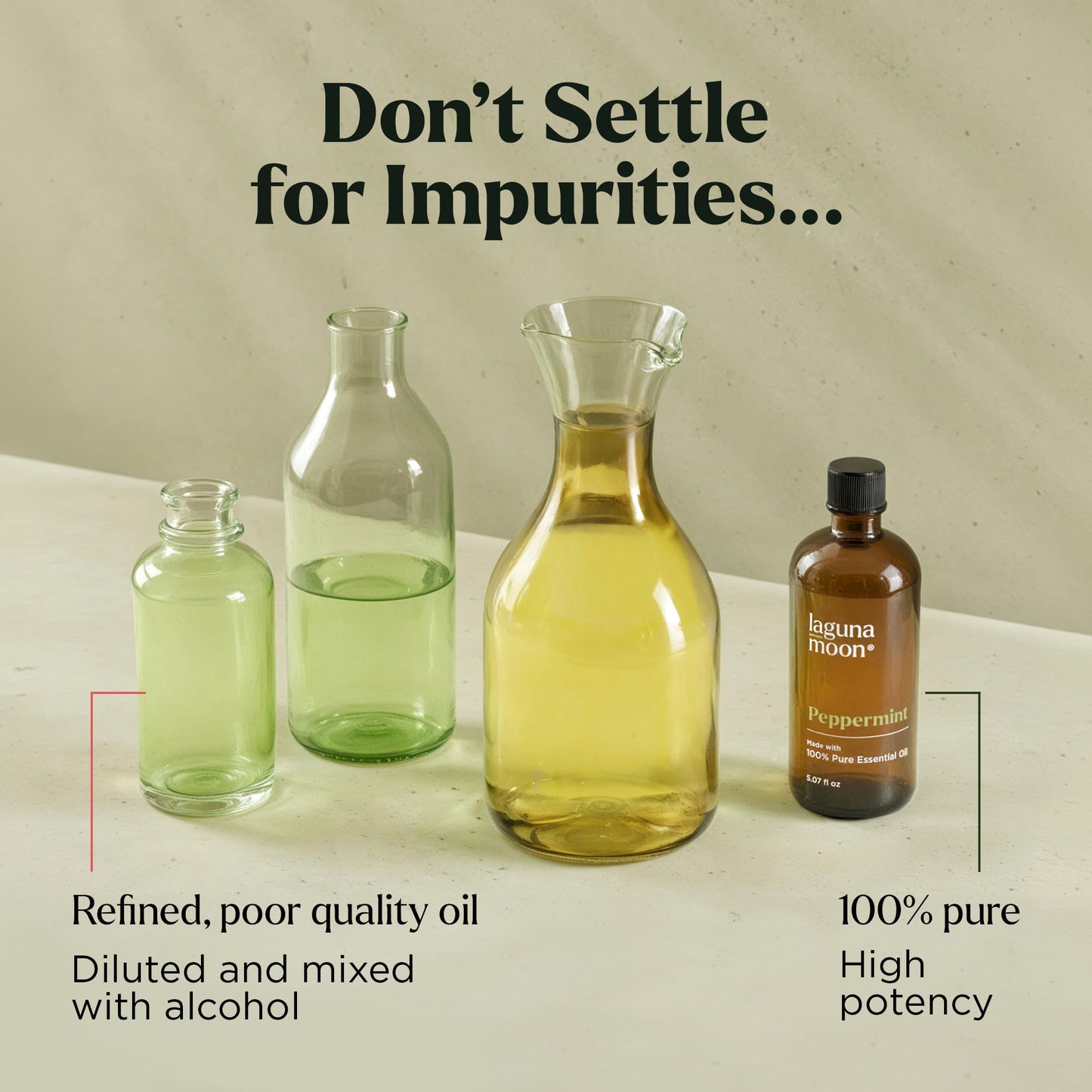 Lagunamoon Essential Oils Set - Top 6 Blends for Diffusers, Home Care, Candle Making Scents, Fragrance, Aromatherapy, Humidifiers, Gifts - Peppermint, Tea Tree, Lavender, Eucalyptus, Orange (10mL)