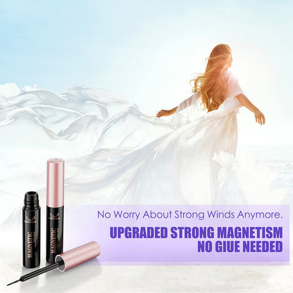 DEJAVIA Magnetic Lashes [10 Pairs], Premium Natural Looking, Reusable Lightweight Wispy Strong Magnetic Eyelashes with Applicator and Tweezers, No Glue Needed