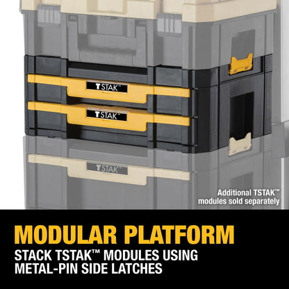 DEWALT TSTAK Tool Storage Organizer with Double Drawers, Holds Up to 16.5 lbs. (DWST17804)