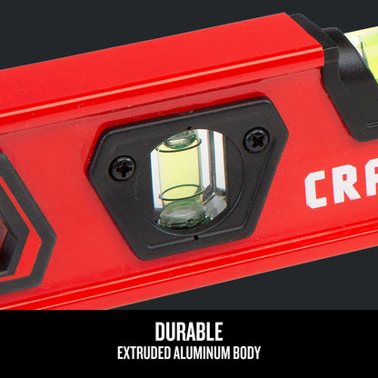 CRAFTSMAN Torpedo Level, 9 Inch, With Shock Absorbing End Caps (CMHT82390)