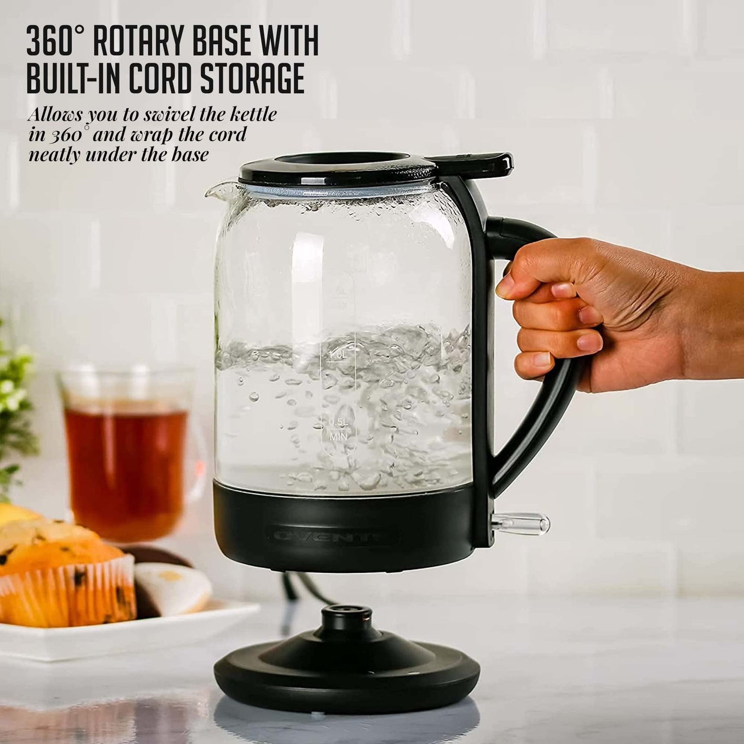 OVENTE Electric Coffee Grinder for Beans, Spices and More, 2.5Oz Compact Grinding Mill, Spice Grinder with Stainless Steel Blade, Pulse Button Operation and Transparent Easy to Open Lid, Black CG225B