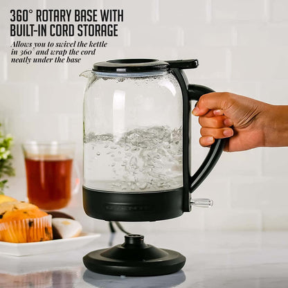 OVENTE Electric Coffee Grinder for Beans, Spices and More, 2.5Oz Compact Grinding Mill, Spice Grinder with Stainless Steel Blade, Pulse Button Operation and Transparent Easy to Open Lid, Black CG225B