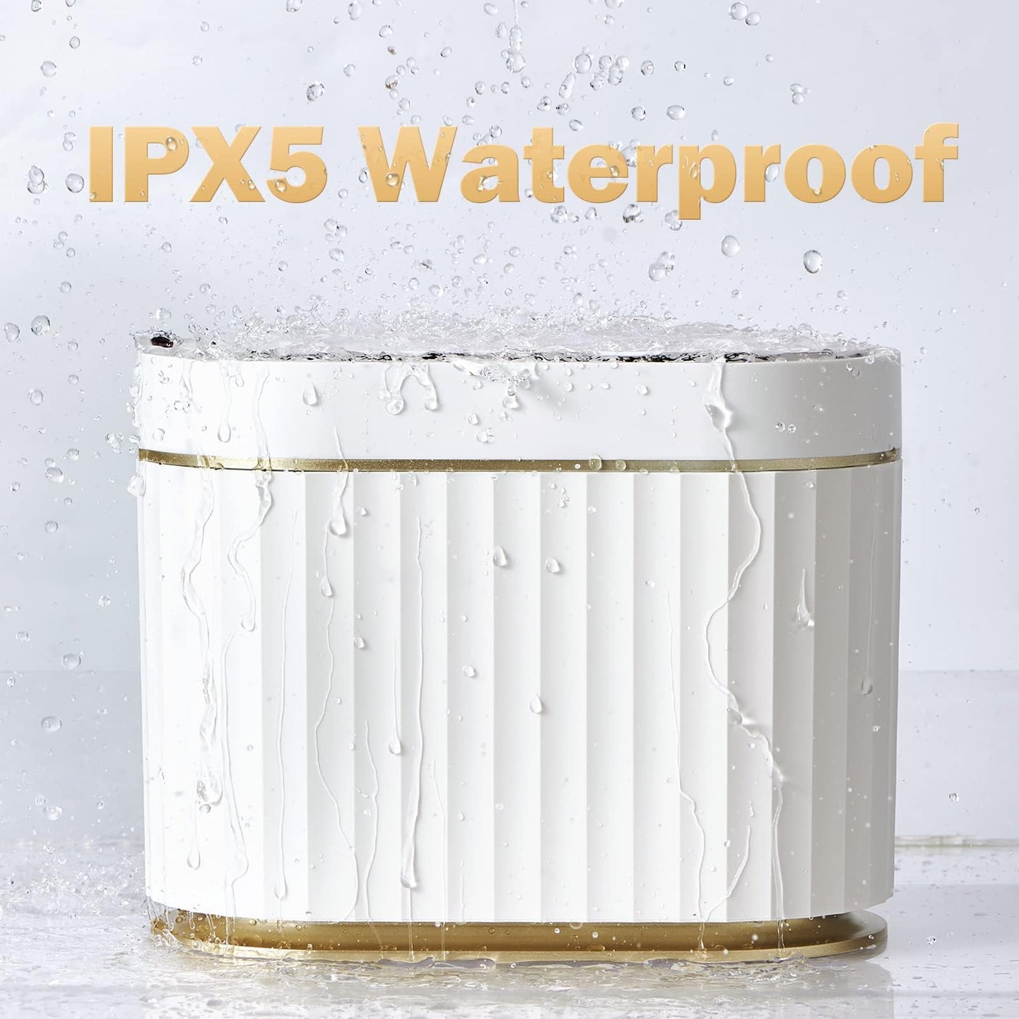 ELPHECO Mini Trash Can with Lid Small Desktop Lid, 1.3 Gallon Countertop Automatic Garbage Can, Commercial Tiny Motion Sensor Waste Basket for Bathroom, Coffee, Bedroom, Office