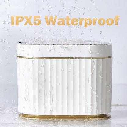 ELPHECO Mini Trash Can with Lid Small Desktop Lid, 1.3 Gallon Countertop Automatic Garbage Can, Commercial Tiny Motion Sensor Waste Basket for Bathroom, Coffee, Bedroom, Office