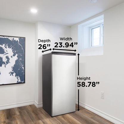 Danby Designer DAR110A1BSLDD 11 Cu.Ft. Apartment Refrigerator in Fingerprint Free Stainless Finish, Full Fridge for Condo, House, Small Kitchen, E-Star Rated, Spotless Steel