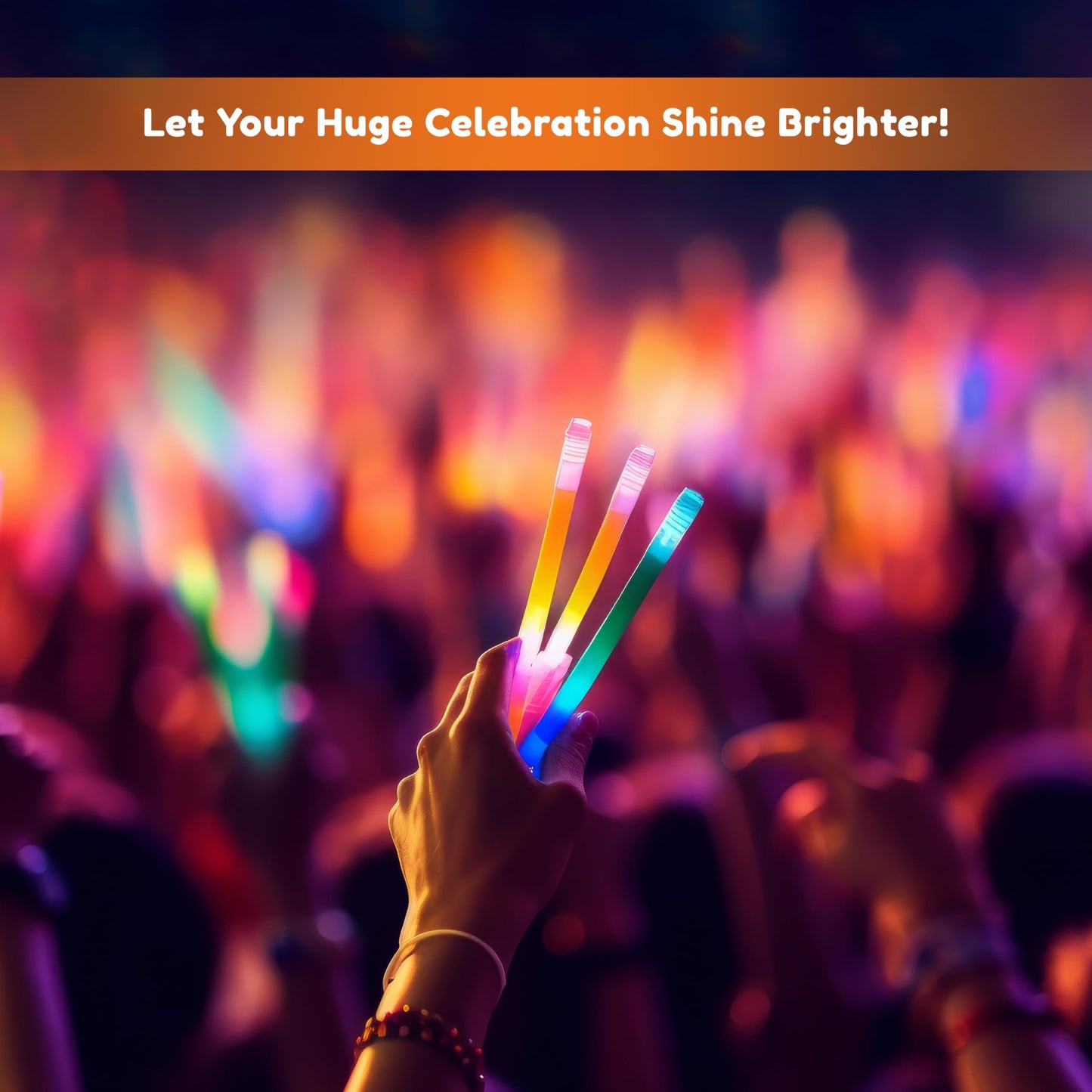 Glow Fever Bulk 50ct 4" Glow In The Dark Sticks, For Kids Party Supplies Birthday Party Favors Halloween Accessory Game Prizes or Treats, Multi