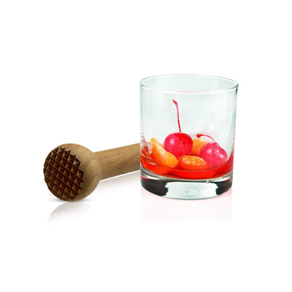 efo Wooden Muddler for Cocktails – Durable Wood Ice Crusher – Stylish Wooden Mojito Muddler Bar Tool – Handy Cocktail Muddler- Perfect Masher Kitchen Tool for Garlic Avocado Herbs and Fruits