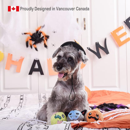 HugSmart Pet Halloween Squeaky Plush Toys Series (Vampire (Pack of 3 Toys))