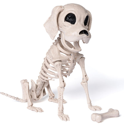 JOYIN Posable Halloween Dog Skeleton Full Body Posable Joints Realistic Skeleton Puppy with Movable Joints for Halloween Decoration, Graveyard Party Decor (9.8” X 4.7” X 12.6”)