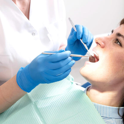 Schneider Nitrile Exam Gloves - L, 100-ct Box,Blue Disposable Gloves, Latex Free, Powder Free, Medical Glove for Cooking, Cleaning, Examination