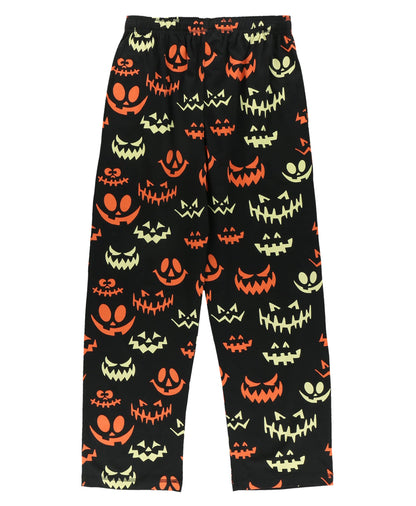 Lazy One Funny Ocean Pajama Pants For Men, Men's Separate Bottoms, Lounge Pants, Halloween (Spooky Faces, Medium)