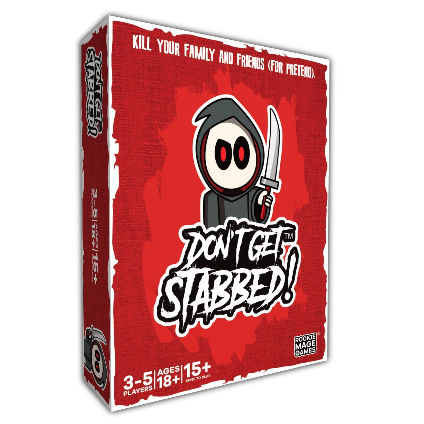 Don't Get Stabbed!: The Party Game Where You Get to Kill Your Family and Friends (for Pretend). Exciting Card Game for Adults and Horror Gift for Scary Movie Fans. Great for Halloween.