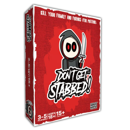 Don't Get Stabbed!: The Party Game Where You Get to Kill Your Family and Friends (for Pretend). Exciting Card Game for Adults and Horror Gift for Scary Movie Fans. Great for Halloween.